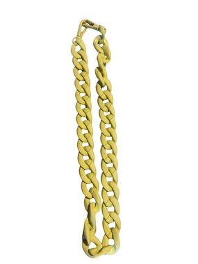 Chunky lime green necklace or purse strap!